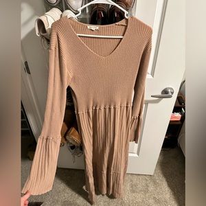 Brown Knit long sleeve dress. SO comfortable.